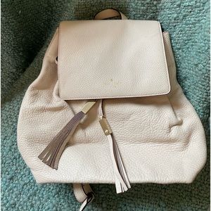 Kate Spade Blush/Taupe Pebbled Leather Backpack